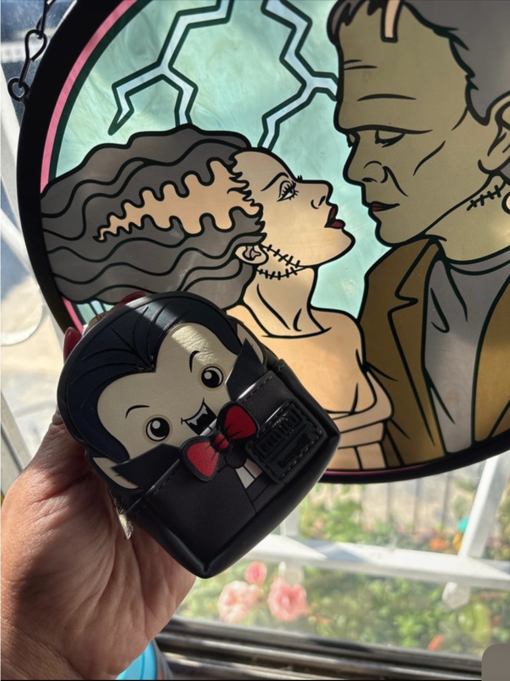 Loungefly Vampire Coin Purse - Black with Red Bow